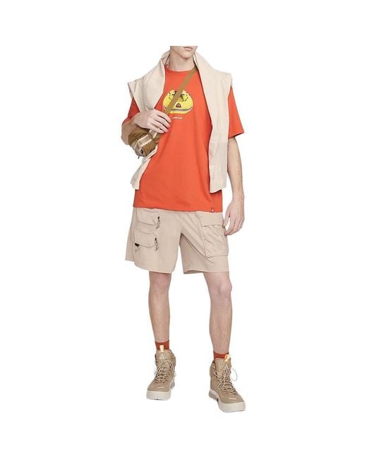 Nike Orange Acg Cruise Boat Dri-Fit T-Shirt (Asia Sizing) for men