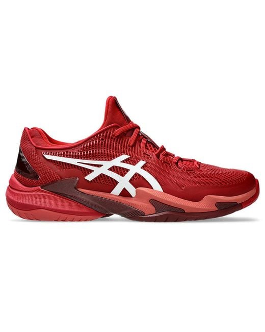 Asics Red Court Flytefoam 3 Novak Tennis Shoe for men