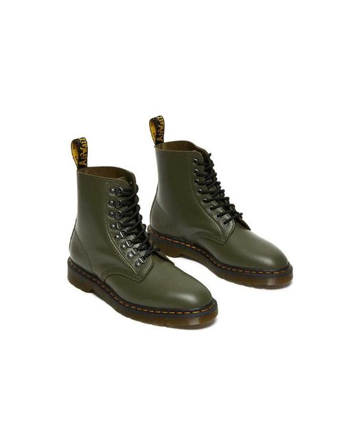 Dr. Martens Green 1460 Pascal Verso Stylish Simplicity Waterproof Wear-Resistant Mid Tops Martin Boots Couple Style for men