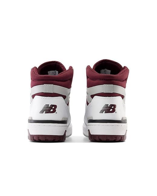 New Balance White 650R Burgundy' for men