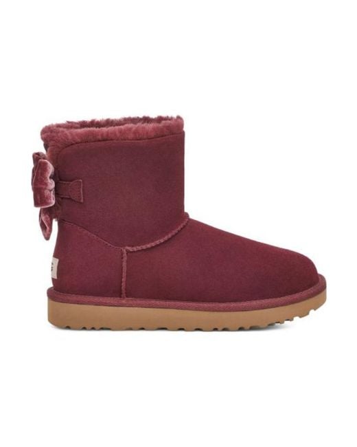 Ugg Purple (Wmns) Mini Bailey Bow Boots 'Wild Grape'
