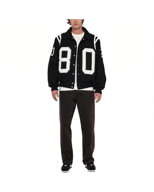 Stussy 80 Wool Varsity Jacket in Black for Men | Lyst UK