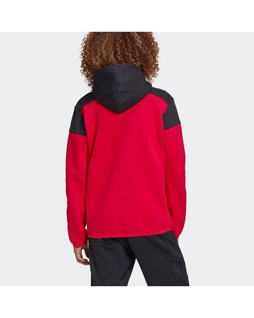 Adidas Red Manchester United 20-21 Season Soccer/Football Sports Jacket for men