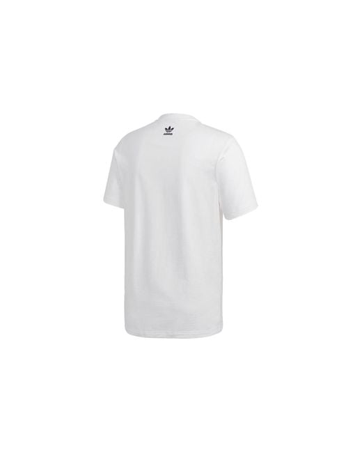Adidas White Originals Tee 1 Logo Printing Sports Short Sleeve for men