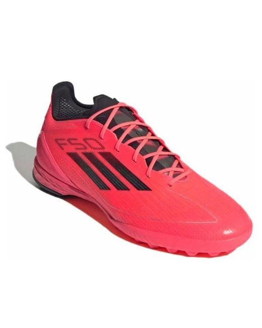 Adidas Pink F50 Pro Turf 'Turbo Aurora Platinum Metallic' for men
