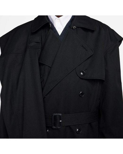 Nike Black X Martine Rose Trench Coat Asia Sizing Dv0851-414 for men