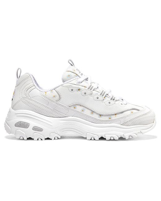 Skechers White (Wmns) D'Lites 1.0 Sneakers