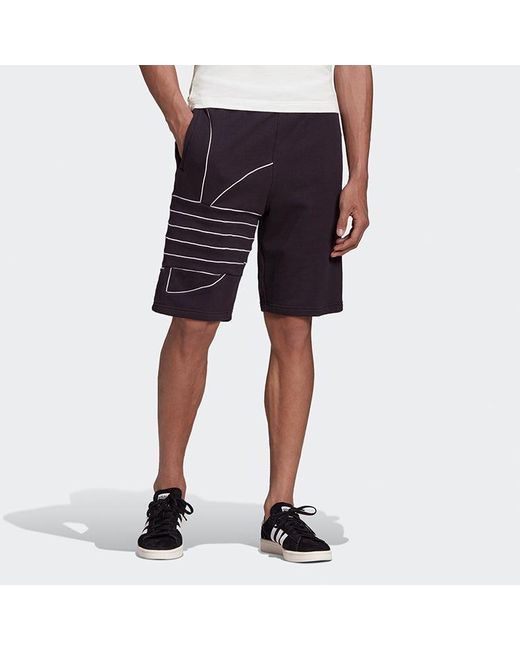 Adidas Blue Originals Logo Print Sports Shorts for men