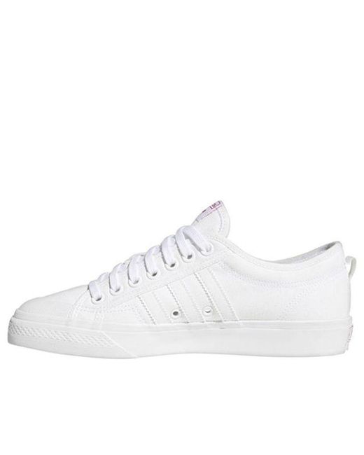 adidas Originals Nizza Trefoil Sneakers White/red | Lyst