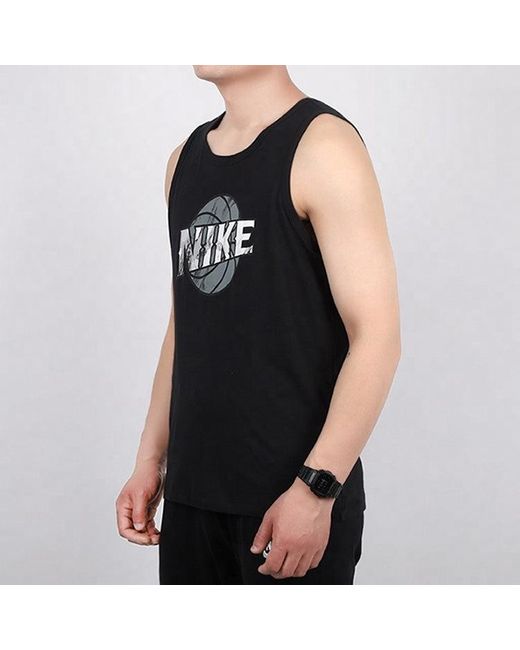 Nike Blue Basketball Printing Pattern Sleeveless Vest for men