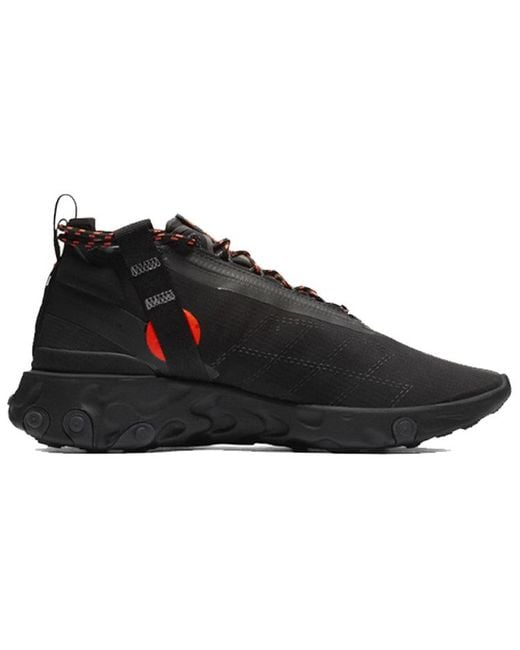 Nike Black React Runner Mid Wr Ispa Shoes for men