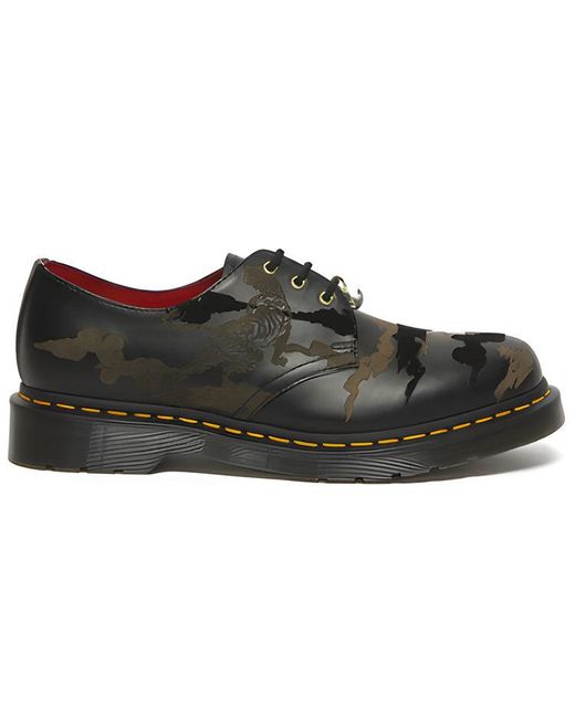 Dr. Martens Brown Tiger Stripe 1461 Yott 3 Holes for men
