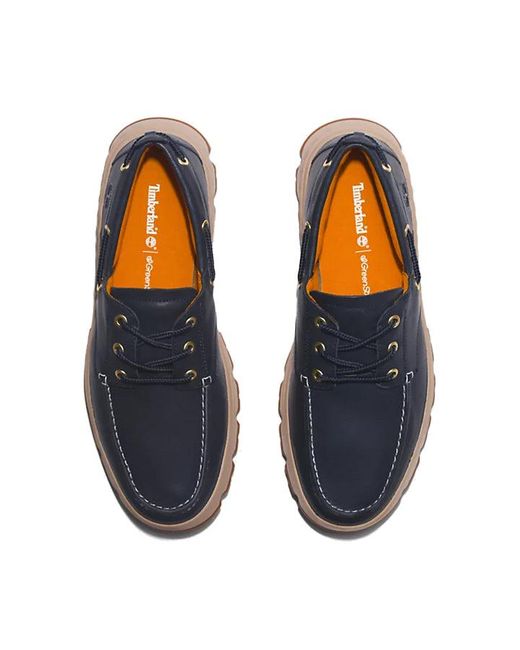 Timberland Blue Greenstride Originals Ultra Leather Boat Shoes for men