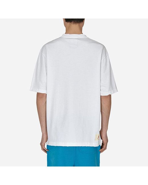 Nike Blue X Union Crossover Ss22 Solid Color Breathable Logo Round Neck Short Sleeve Asia Edition for men