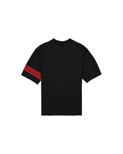 Adidas Black Originals X 424 R.Y.V. Tee Crossover Ribbed High Collar Loose Short Sleeve for men