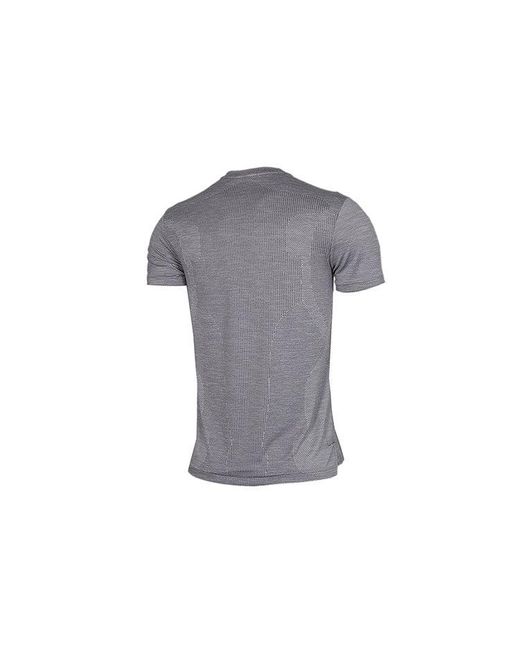 Nike Gray Techknit Ulta Reflective Element Sports Short Sleeve for men