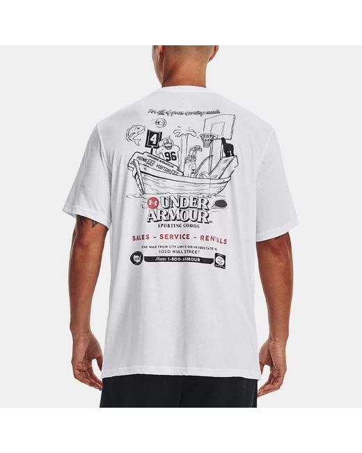 Under Armour White Training Graphics Tee for men