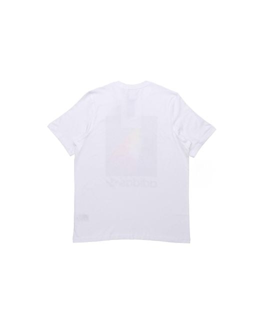 Adidas White Originals Spectrum Tee Round Neck Pullover Short Sleeve for men