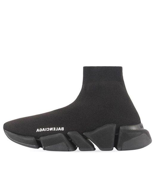 Balenciaga Black (Wmns) Speed 2.0 Sneaker Recycled Knit'