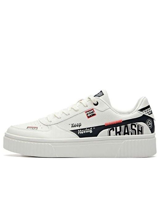 Anta White Skateboarding Series Sneakers for men