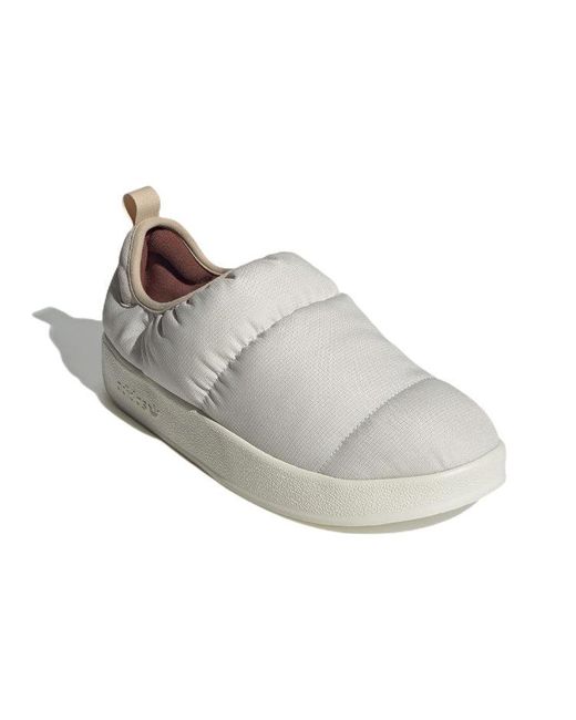 Adidas White Puffylette 'Aluminium' for men