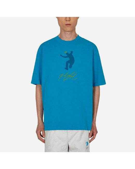 Nike Blue X Union Crossover Solid Color Alphabet Pattern Cartoon Printing Round Neck Short Sleeve Us Edition for men