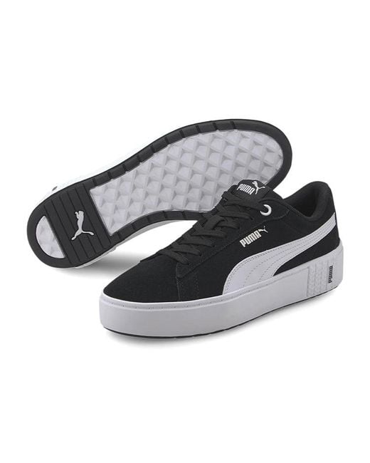 PUMA Black (Wmns) Smash Platform V2 Suede