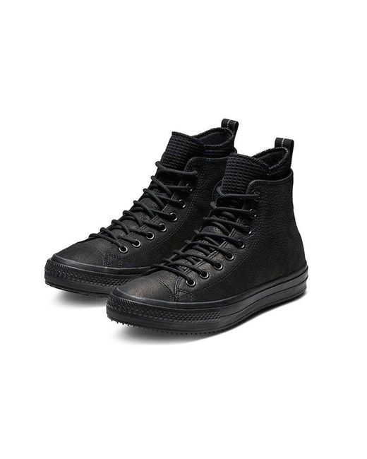 Converse Black Chuck Taylor All Star Waterproof Hi 'Triple' for men