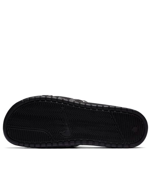 Nike Black Benassi Jdi Print Slide 'Run To Tokyo' for men