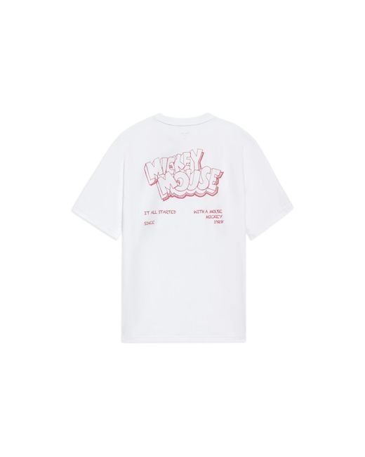 Li-ning White X Disney Mickey Mouse Graphic T-shirt for men