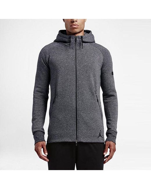 Nike Gray Fleece Lined Casual Sports Long Sleeves Hooded Jacket for men