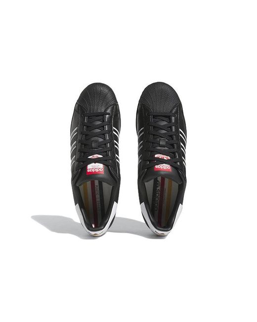 Adidas Black Tennis Superstar for men