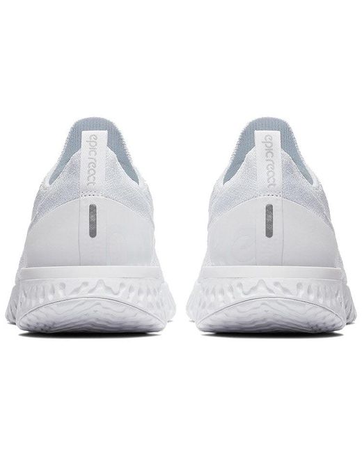 Nike White Epic React Flyknit Trainers