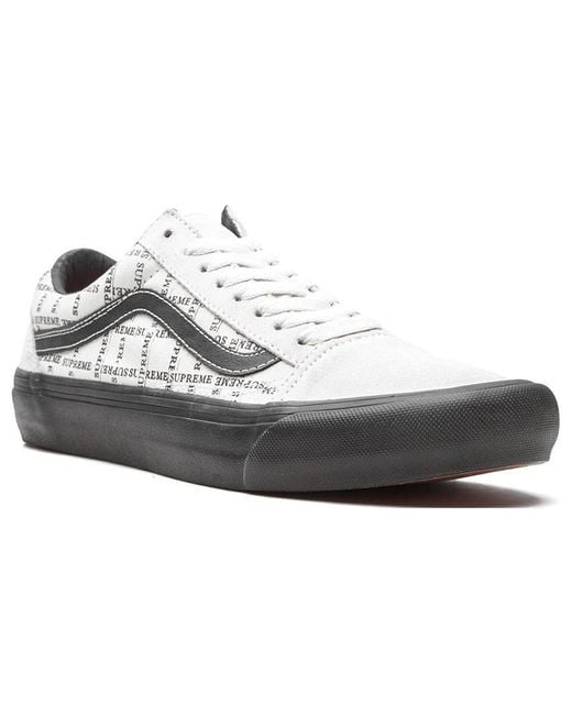 Vans White Supreme X Old Skool Pro 'Logo Pattern for men