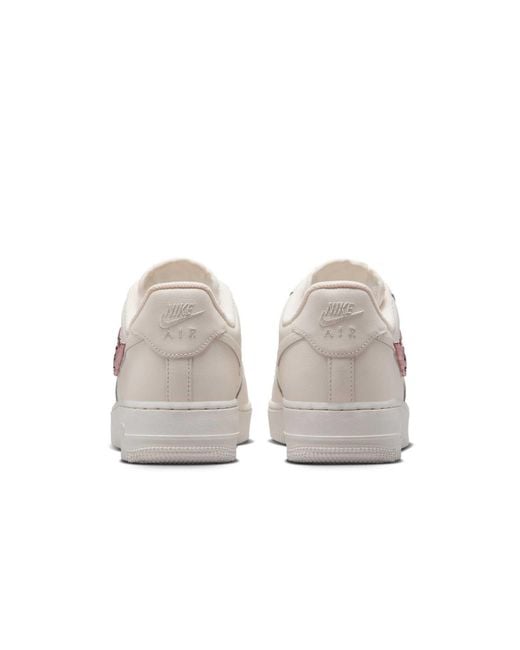 Nike White (Wmns) Air Force 1 Low 'Liquid Metal Swoosh Metallic'