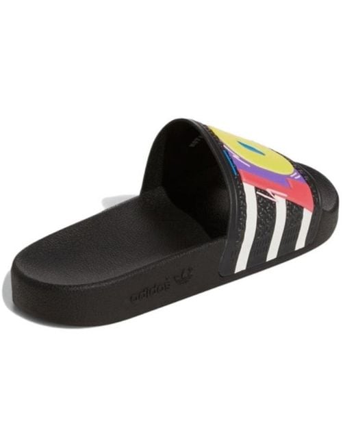 Adidas Black Kris Andrew Small X Adilette Slide 'Pride' for men