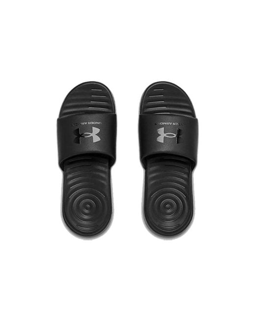 Under Armour Black Ansa Fixed Slide 'Triple' for men