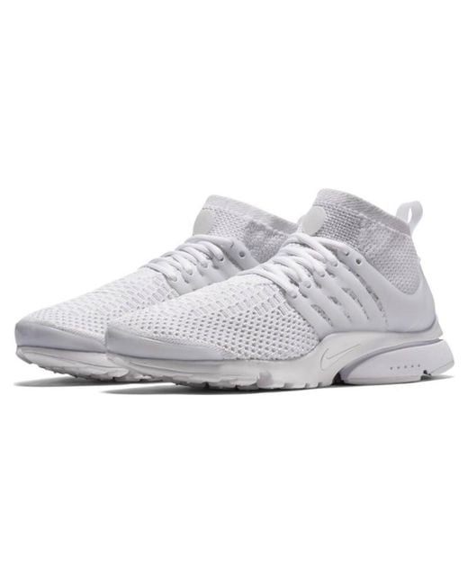 Nike Gray Air Presto Ultra Flyknit 'Triple' for men