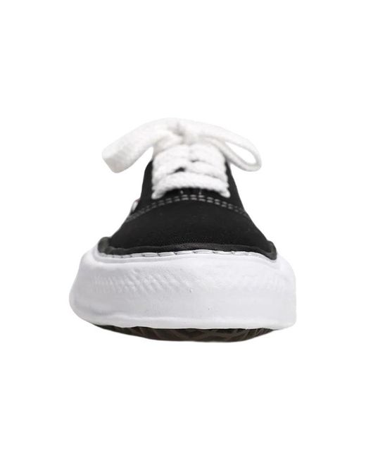 Maison Mihara Yasuhiro Black Baker Vintage-Like Og Sole Canvas Low-Top Sneaker A09Fw735-Blk for men