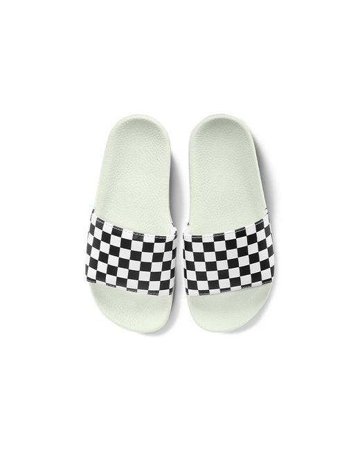 Vans White (Wmns) Slide-On 'Checkerboard