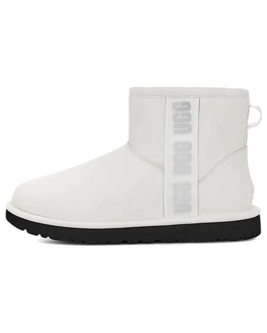 Ugg White (Wmns) Classic Mini Side Logo Boot 'Ultra Matte'