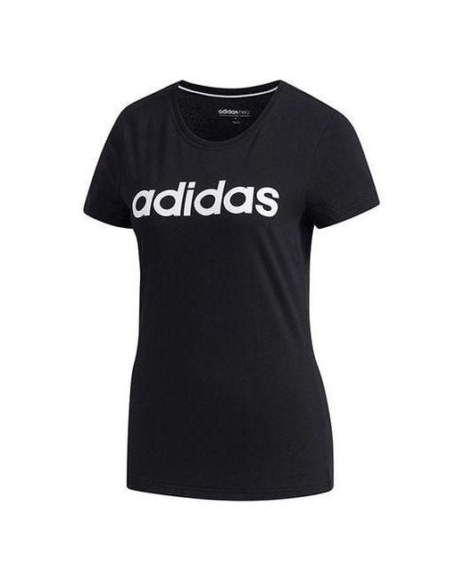 Adidas Black (Wmns) Neo W Esntl Lg T 1 Sports Short Sleeve