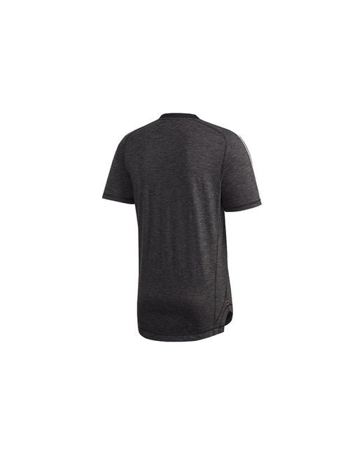 Adidas Black Tan Tec Tee 2 Soccer/Football Training Breathable Sports Short Sleeve for men