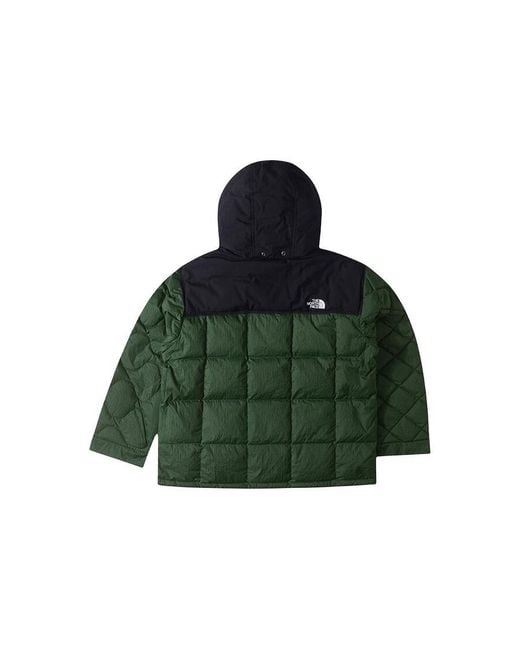 The North Face Green Hooded Full Zip Puffer Jacket for men