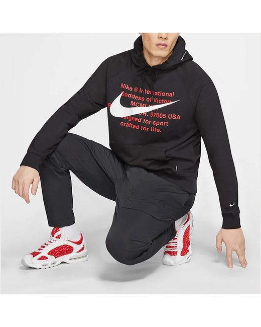 Nike Blue Sportswear Swoosh French Terry Pullover for men