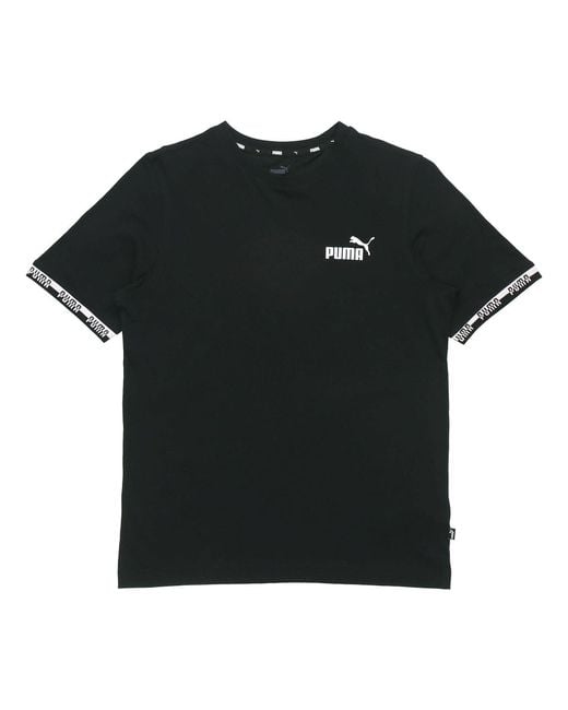 PUMA Black Short Sleeve T-Shirt for men