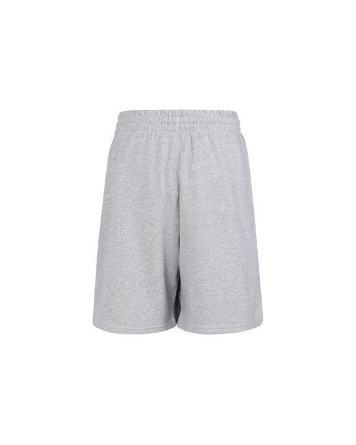 Adidas Gray Originals Essential Short Embroidered Logo Casual Sports Shorts for men