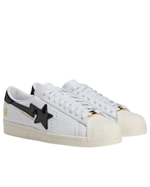 Adidas White X A Bathing Ape Superstar Vintage for men