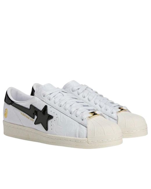 Adidas White X A Bathing Ape Superstar Vintage for men