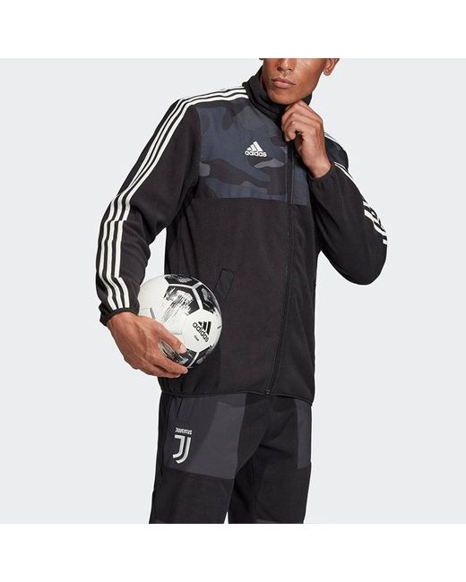 Adidas Blue Juventus Soccer/Football Sports Stand Collar Jacket for men